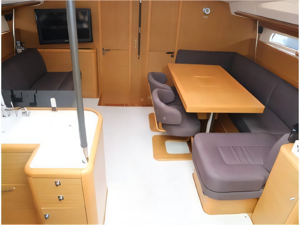 Interior of Jeanneau 57 sail boat with 3 cabins Croatia yacht charter