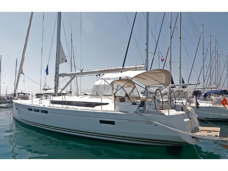 Exterior overview of Sun Odyssey 509 sail boat for charter from Split ACI Marina in the Split sailing area Croatia