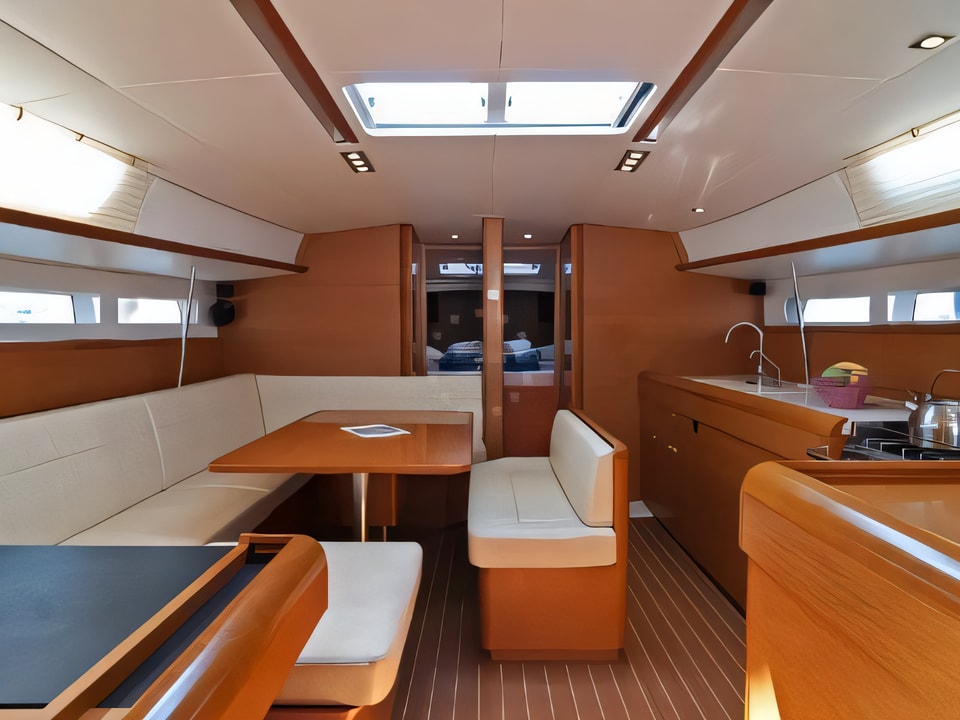 Interior of Sun Odyssey 509 sail boat with 5 cabins Croatia yacht charter