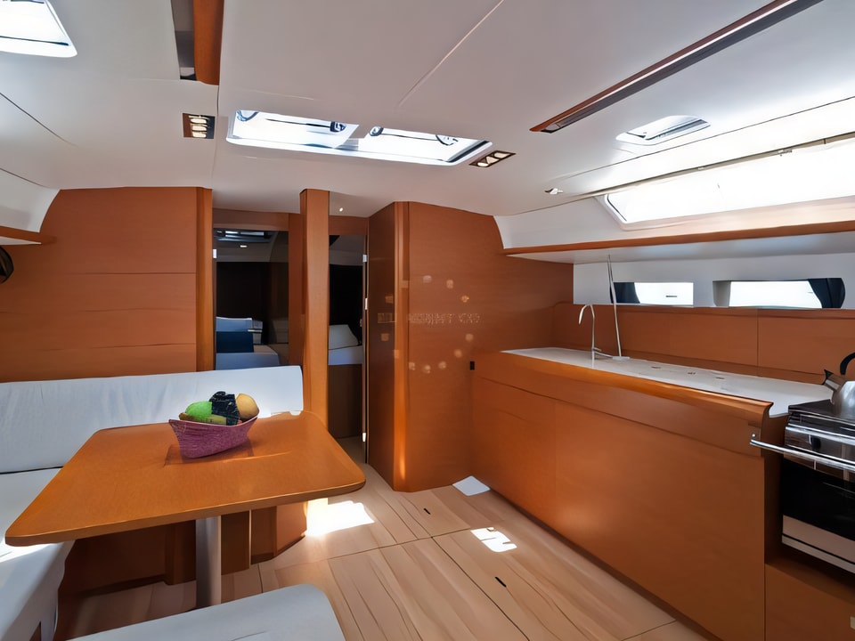 Interior of Sun Odyssey 469 sail boat with 4 cabins Croatia yacht charter