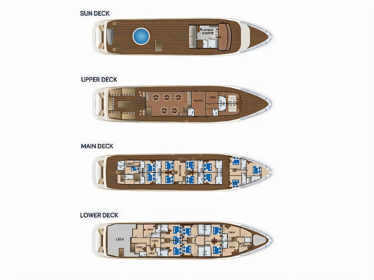 Interior of Luxury Motor Yacht motoryacht with 1 cabins Croatia yacht charter