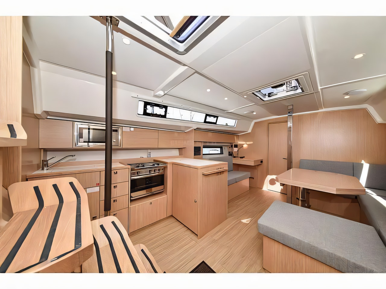 Layout of Bavaria C42 sail boat with 3 cabins Croatia yacht charter