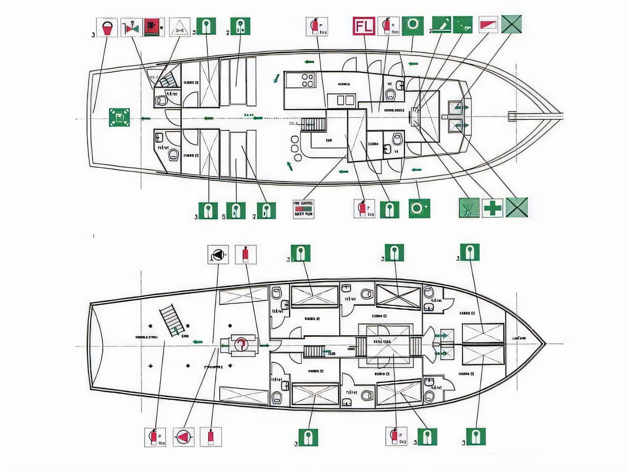 Interior of Gulet gulet or cruiser with 8 cabins Croatia yacht charter