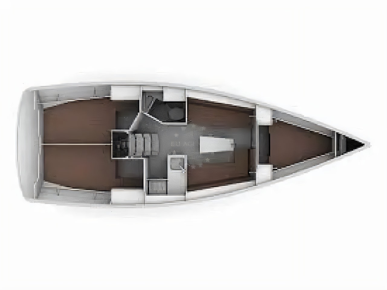 Interior of Bavaria Cruiser 34 Style sail boat with 3 cabins Croatia yacht charter