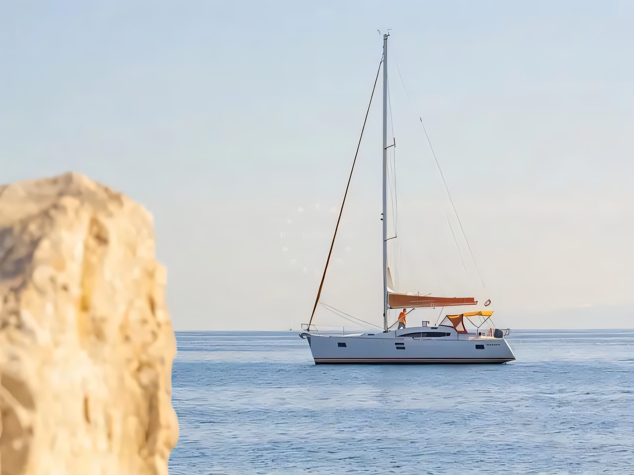 Exterior overview of Elan 45 Impression sail boat for charter from Split ACI Marina in the Split sailing area Croatia
