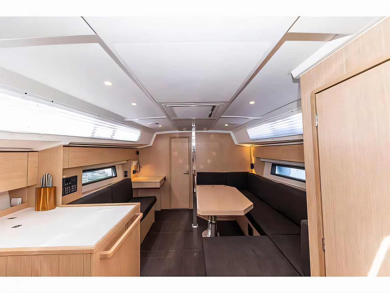 Layout of Bavaria C42 sail boat with 3 cabins Croatia yacht charter