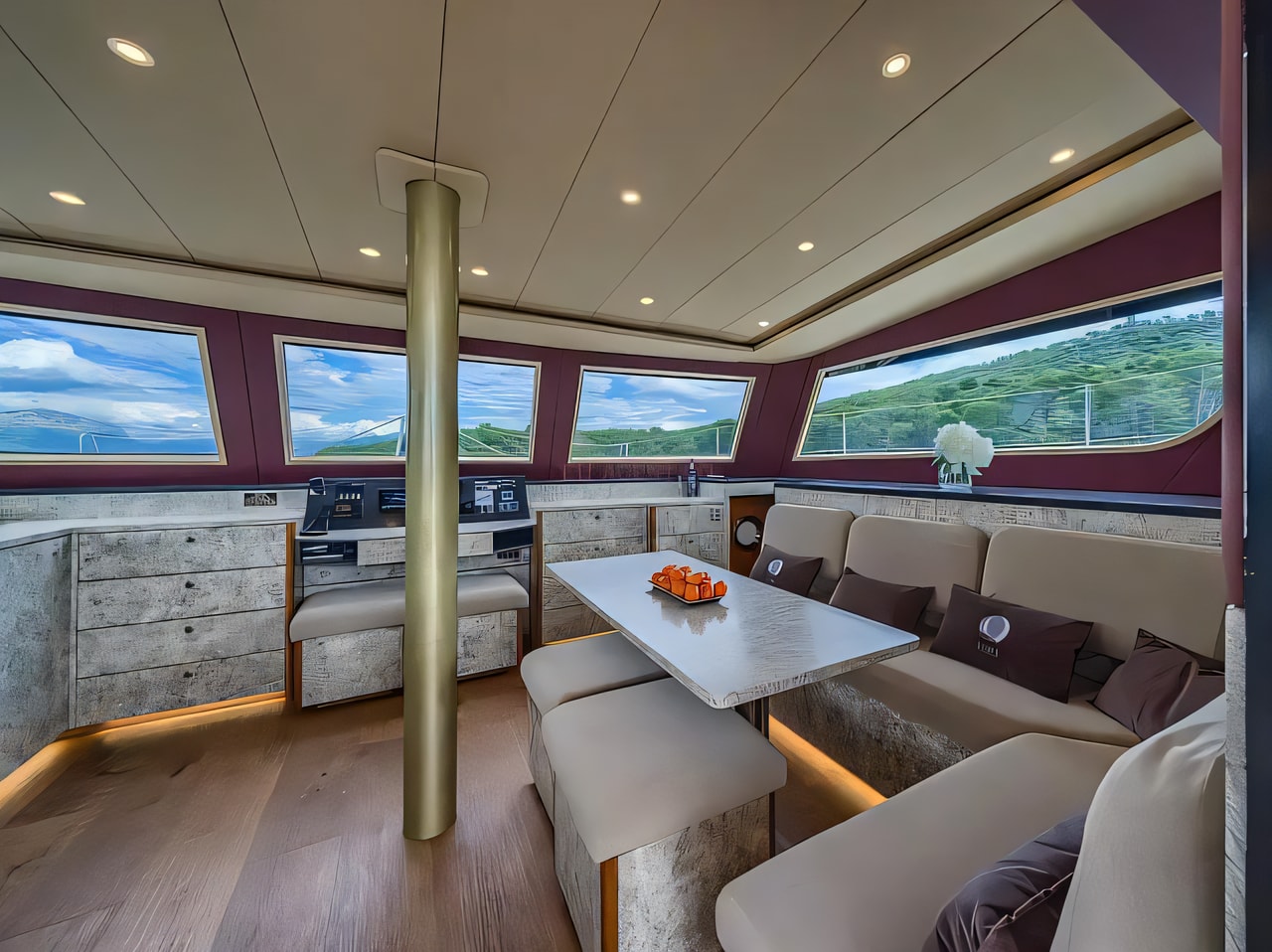 Luna 49 yacht layout 6 cabins Croatia charter