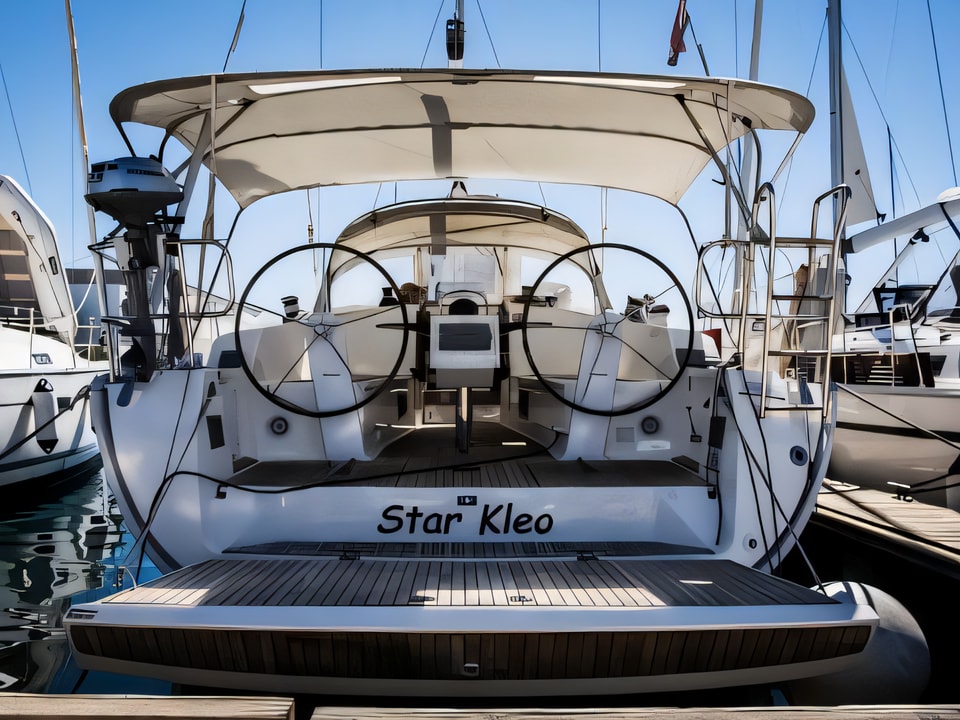 Exterior overview of Bavaria Cruiser 41 sail boat for charter from SCT Marina Trogir in the Split sailing area Croatia