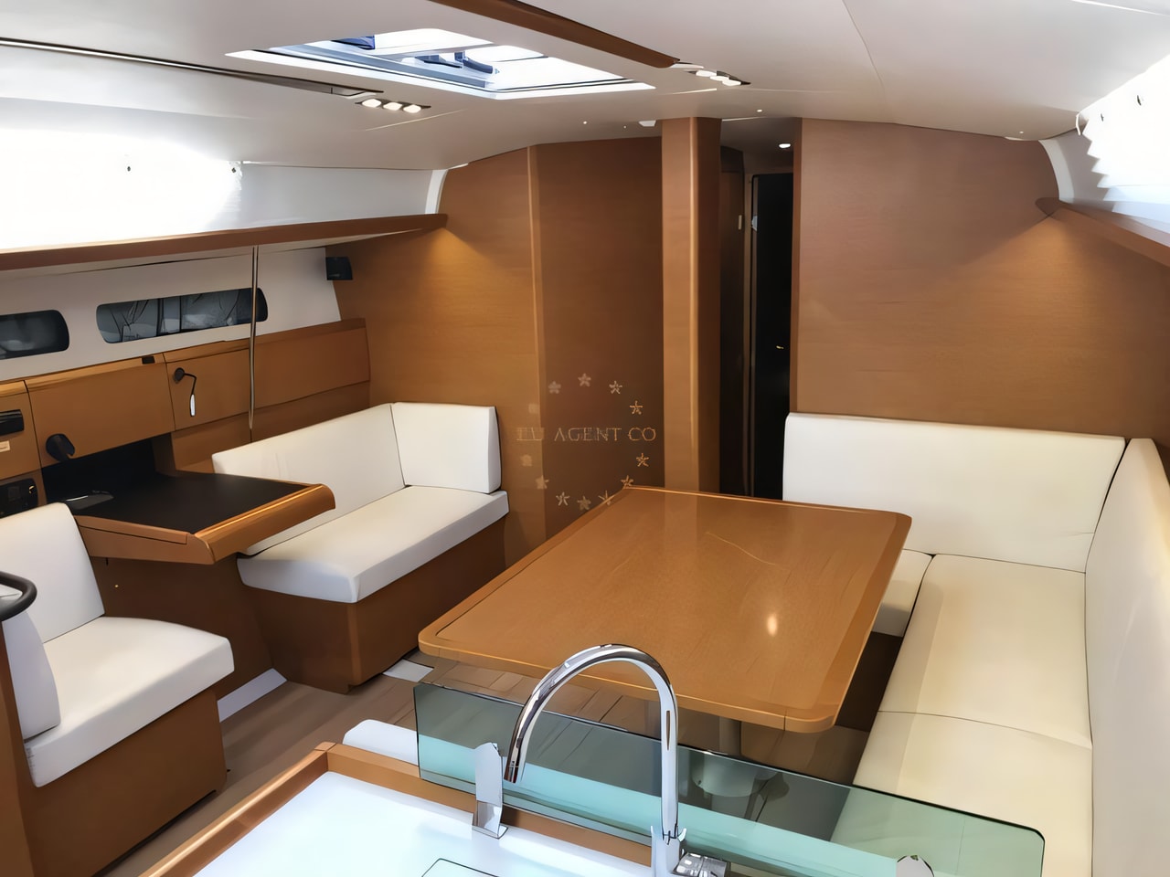 Layout of Sun Odyssey 449 sail boat with 4 cabins Croatia yacht charter