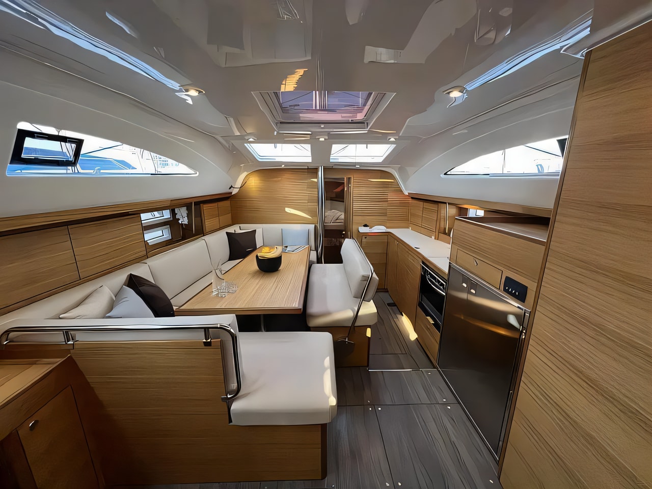 Layout of Elan Impression 45.1 Owner version sail boat with 3 cabins Croatia yacht charter
