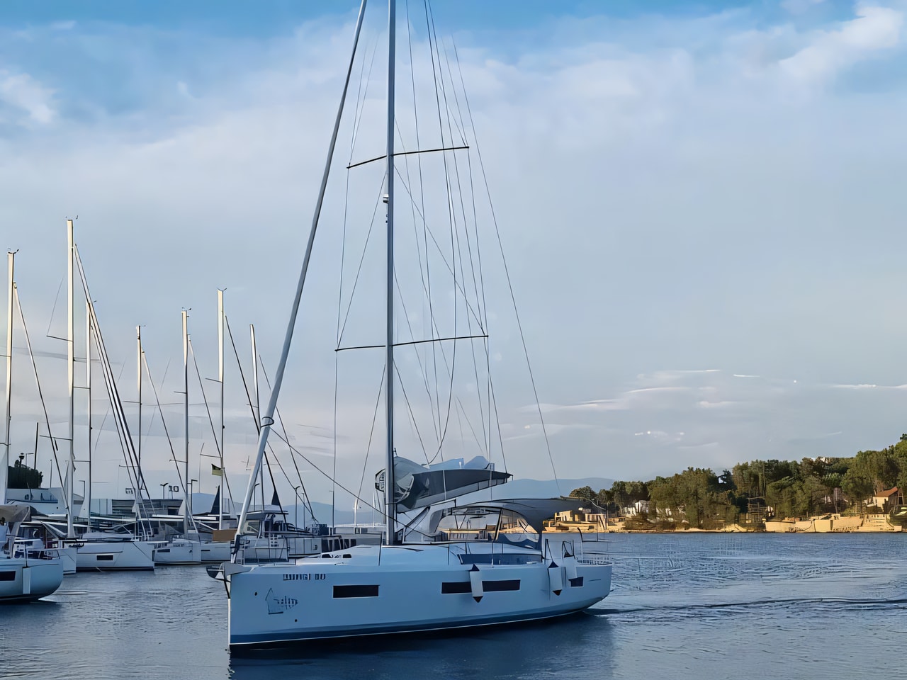 Exterior overview of Sun Odyssey 490 sail boat for charter from Solta Rogac in the Split sailing area Croatia