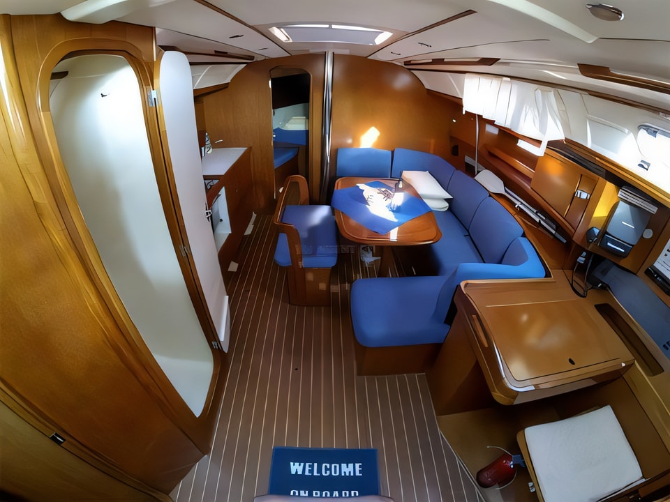 Interior of Dufour 385 GL sail boat with 3 cabins Croatia yacht charter