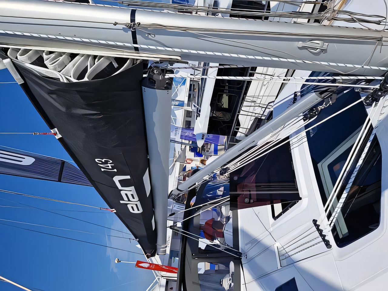 Layout of Elan Impression 43 sail boat with 4 cabins Croatia yacht charter