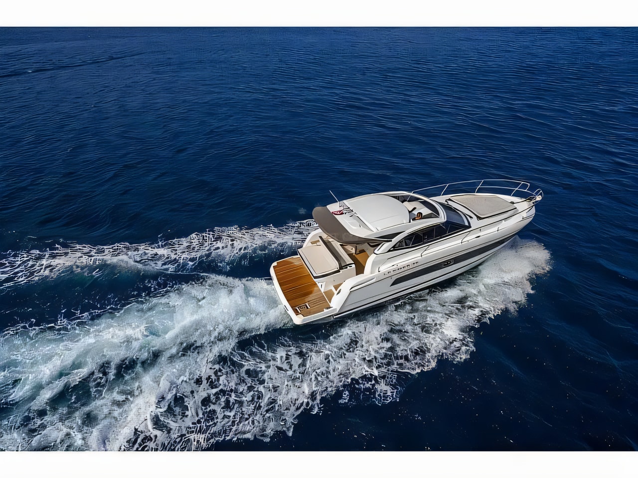 Exterior overview of Leader 36 motor boat for charter from Kastela Gomilica Marina in the Split sailing area Croatia