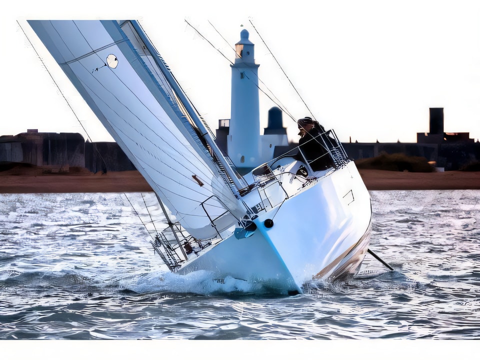 Exterior overview of Elan E4 sail boat for charter from Zadar Marina Zadar in the Zadar sailing area Croatia