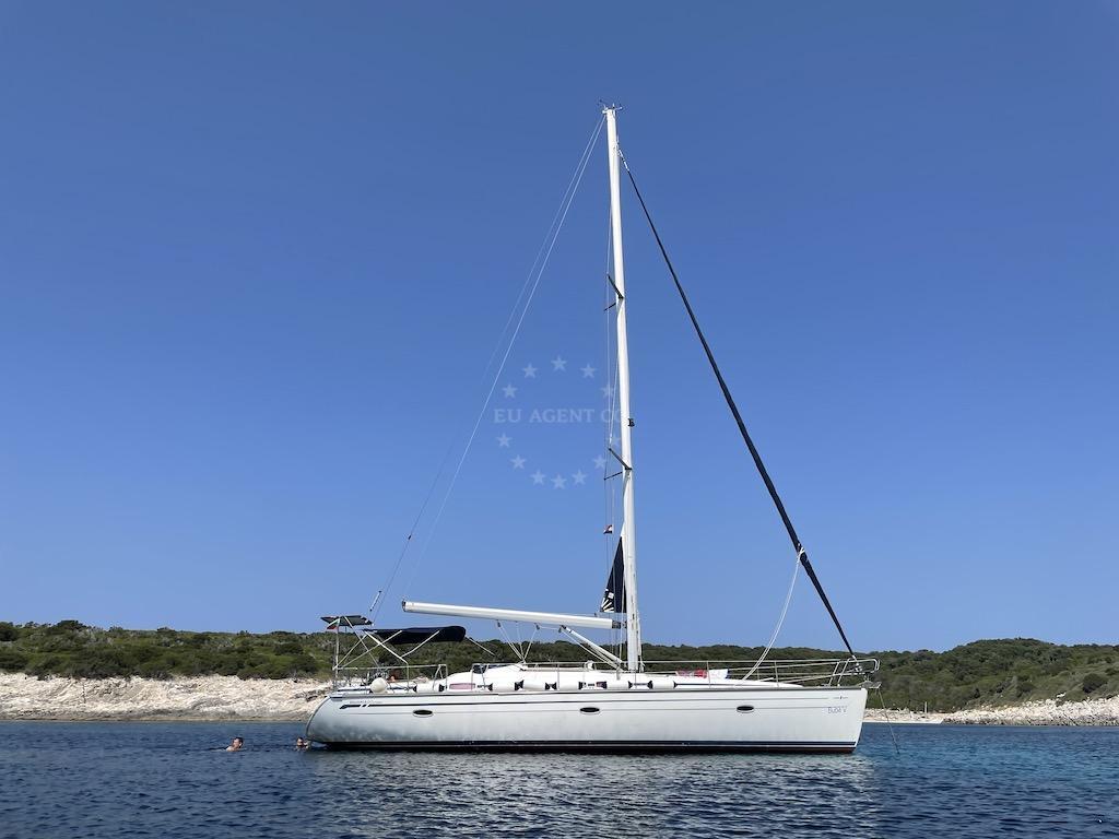 Exterior overview of Bavaria 46 Cruiser sail boat for charter from Zadar Marina in the Kornati sailing area Croatia