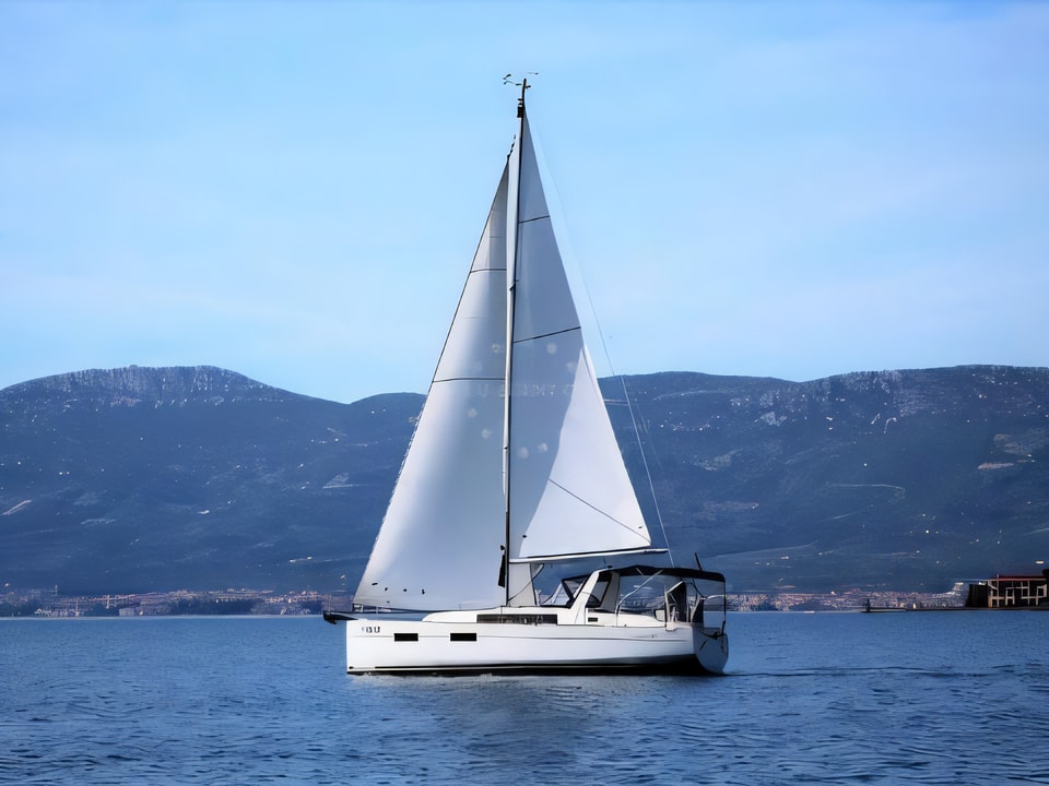 Exterior overview of Beneteau Oceanis 35 sail boat for charter from Split ACI Marina in the Split sailing area Croatia
