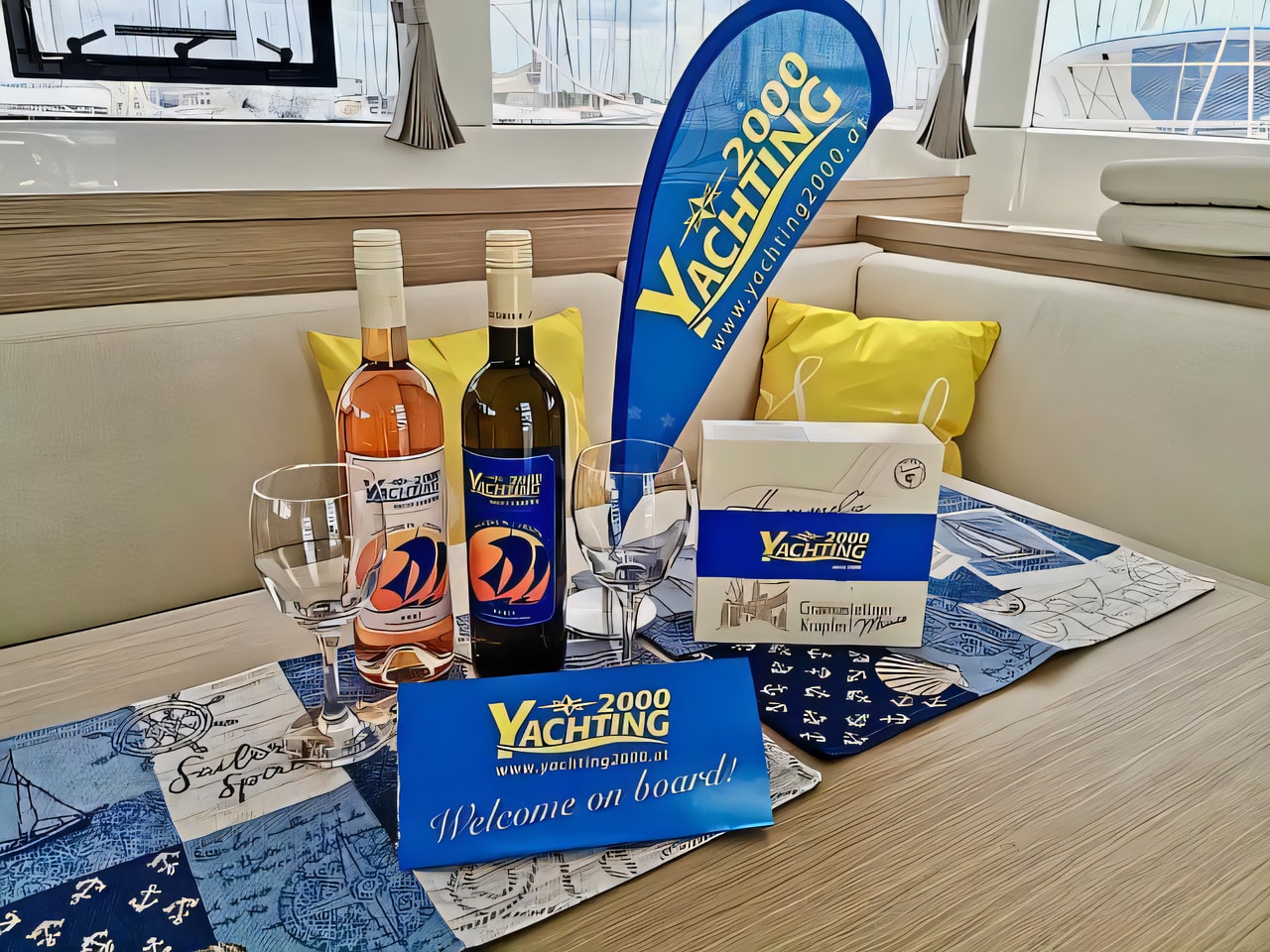 Layout of Lagoon 40 catamaran with 4 cabins Croatia yacht charter