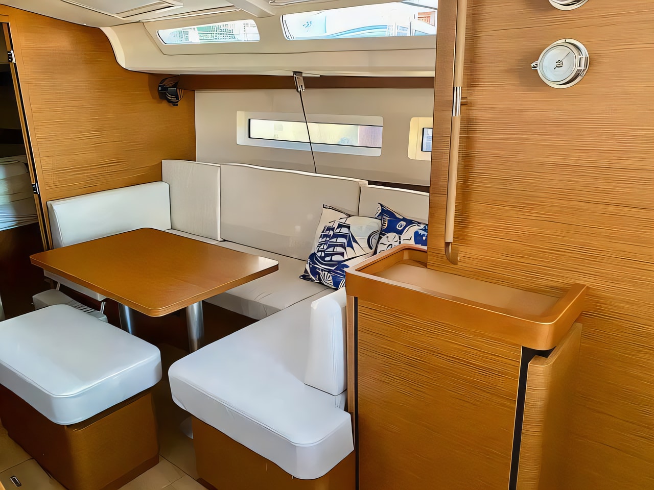 Layout of Sun Odyssey 440 sail boat with 4 cabins Croatia yacht charter