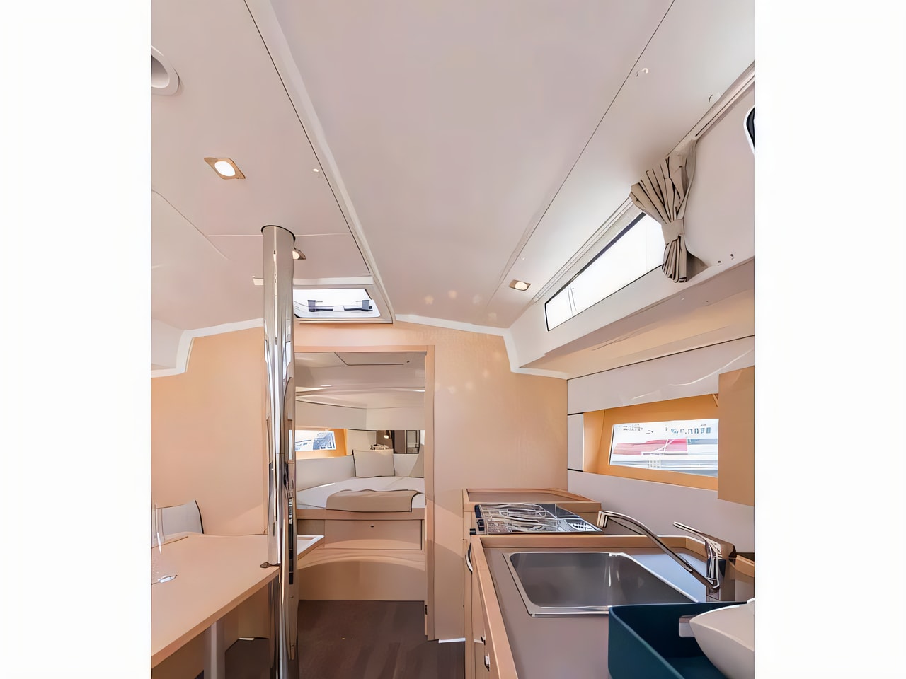 Interior of Oceanis 38.1 7 Personen sail boat with 3 cabins Croatia yacht charter