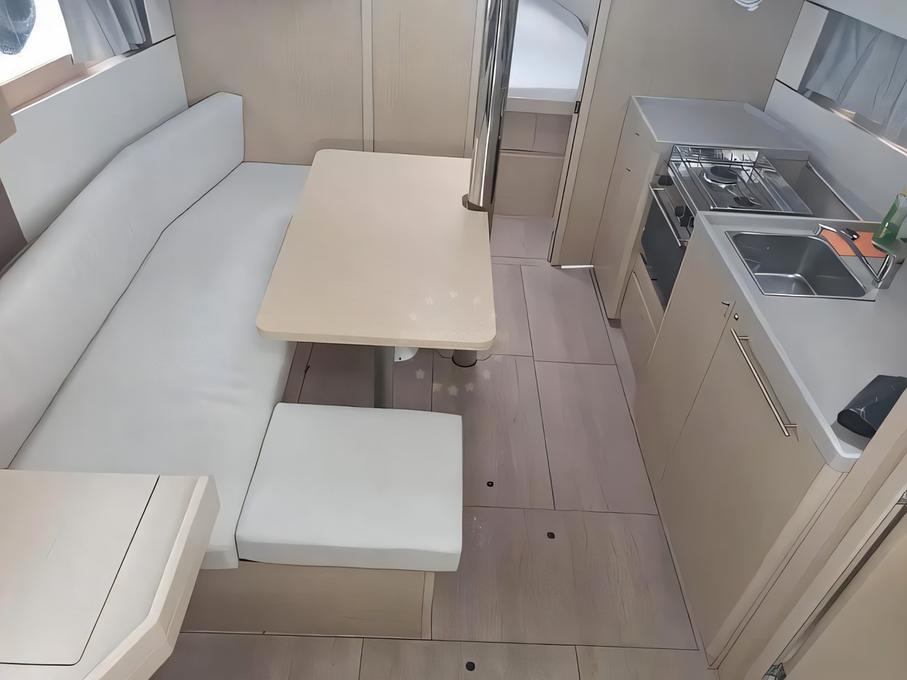 Layout of Oceanis 38.1.2 sail boat with 2 cabins Croatia yacht charter