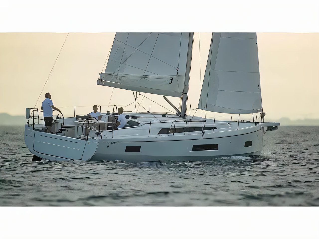 Exterior overview of Oceanis 40.1 sail boat for charter from Rogoznica Marina Frapa in the Split sailing area Croatia