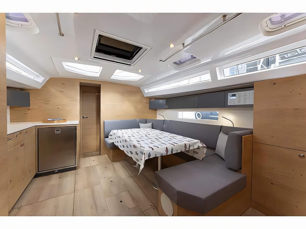 Layout of Elan Impression 45 sail boat with 4 cabins Croatia yacht charter