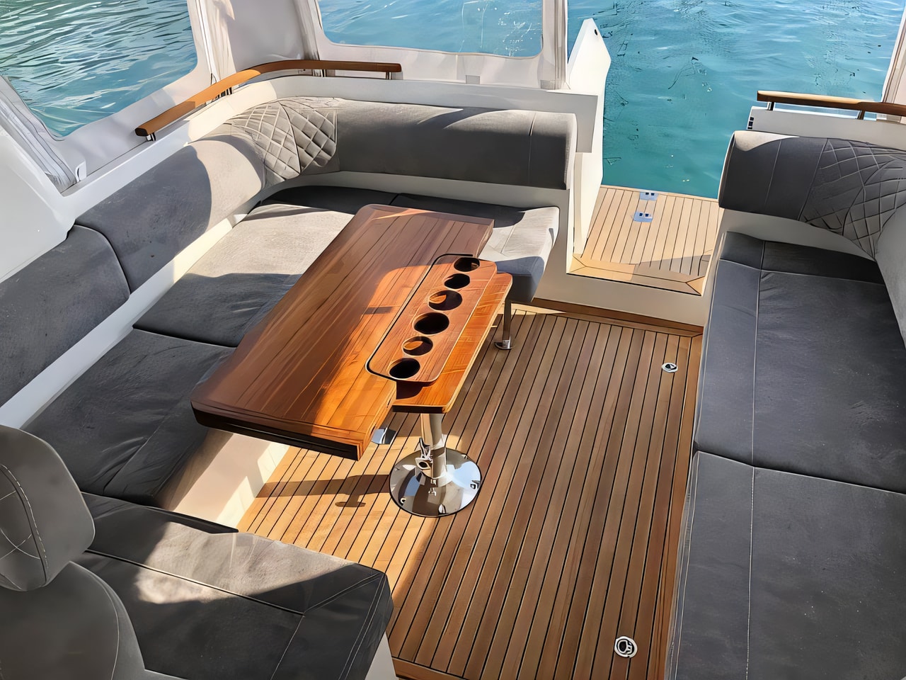 Layout of Marex 310 Sun Cruiser motor boat with 2 cabins Croatia yacht charter