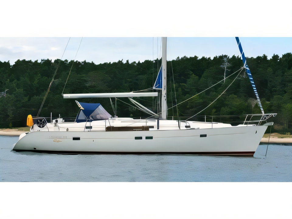 Exterior overview of Oceanis Clipper 411 sail boat for charter from Sibenik Marina Mandalina in the Sibenik sailing area Croatia