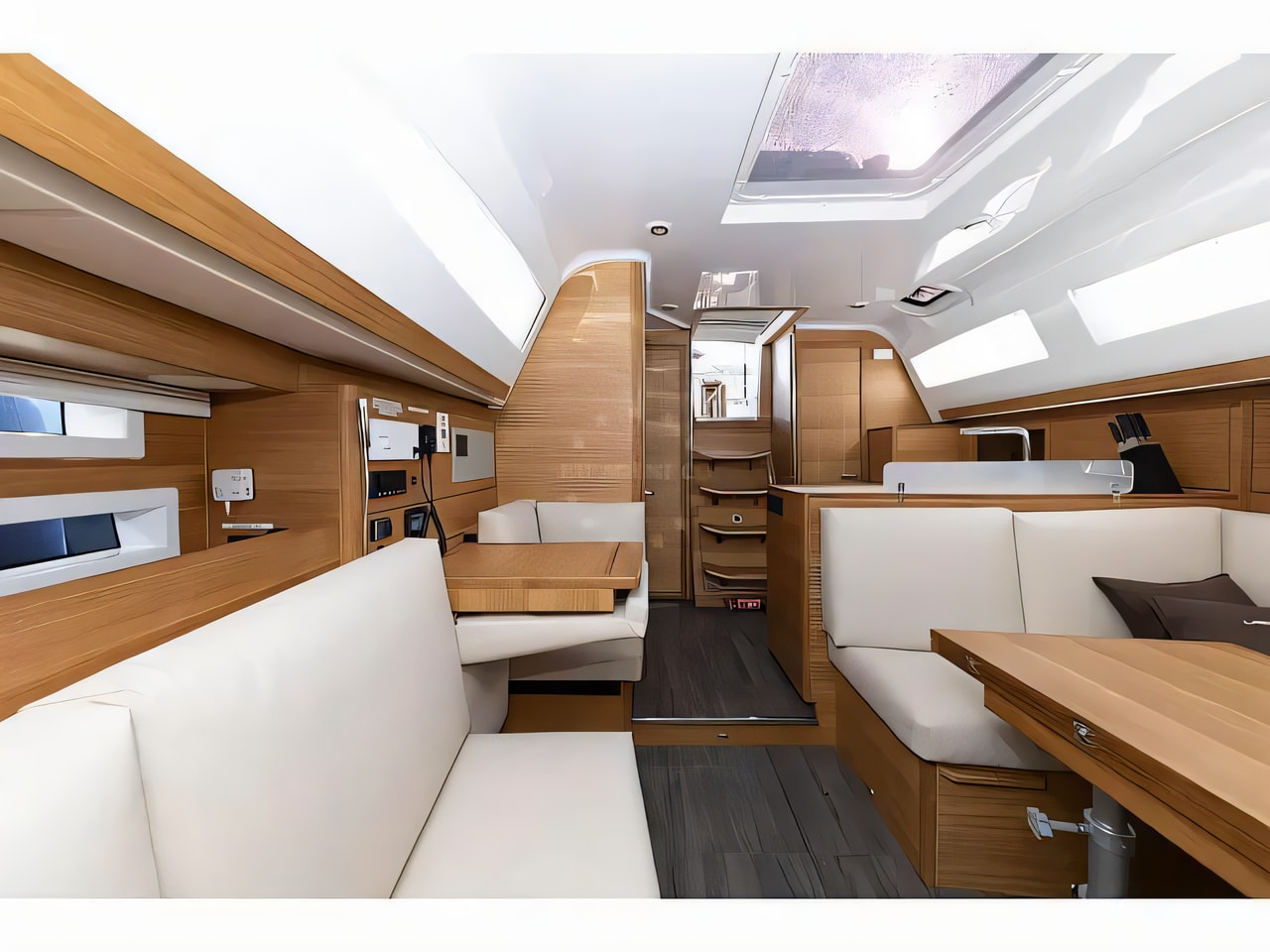 Layout of Elan Impresion 40.1 sail boat with 3 cabins Croatia yacht charter