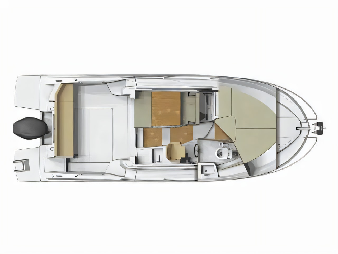 Interior of Antares 8 motor boat with 1 cabins Croatia yacht charter