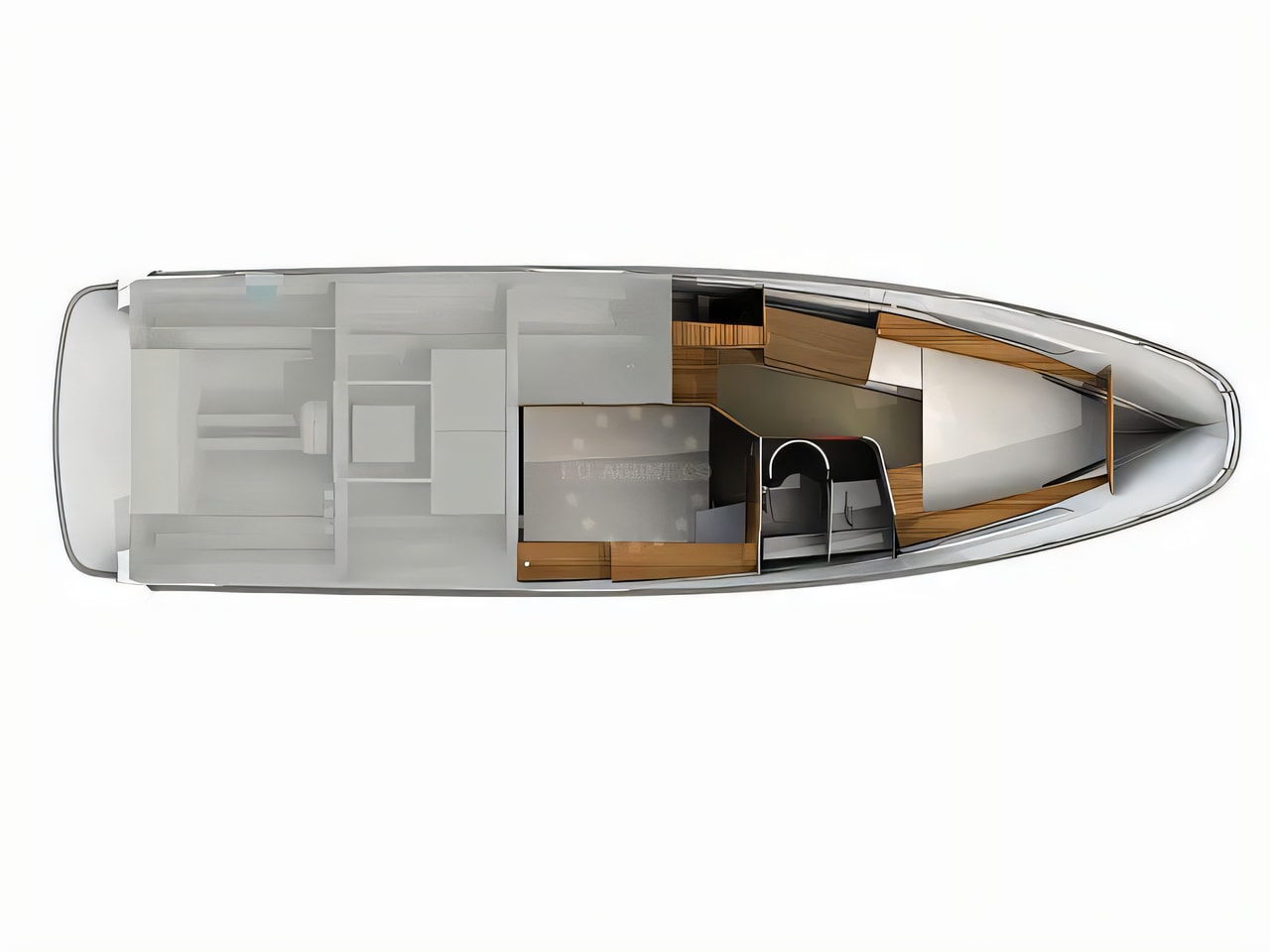 Interior of Nimbus Commuter C11 motor boat with 2 cabins Croatia yacht charter