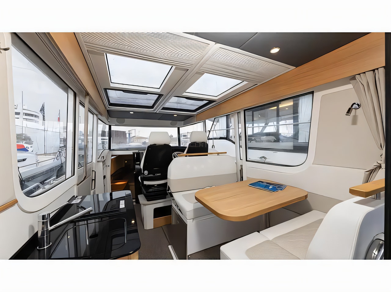 Layout of Nimbus Commuter C11 motor boat with 2 cabins Croatia yacht charter