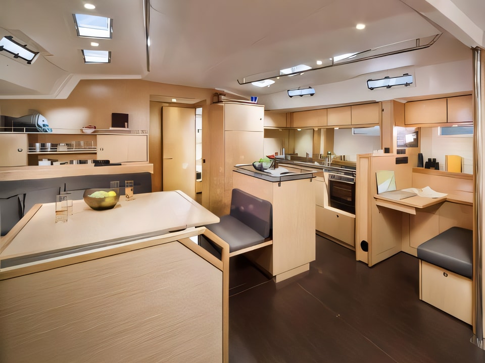 Interior of Bavaria 55 BT '11 sail boat with 5 cabins Croatia yacht charter