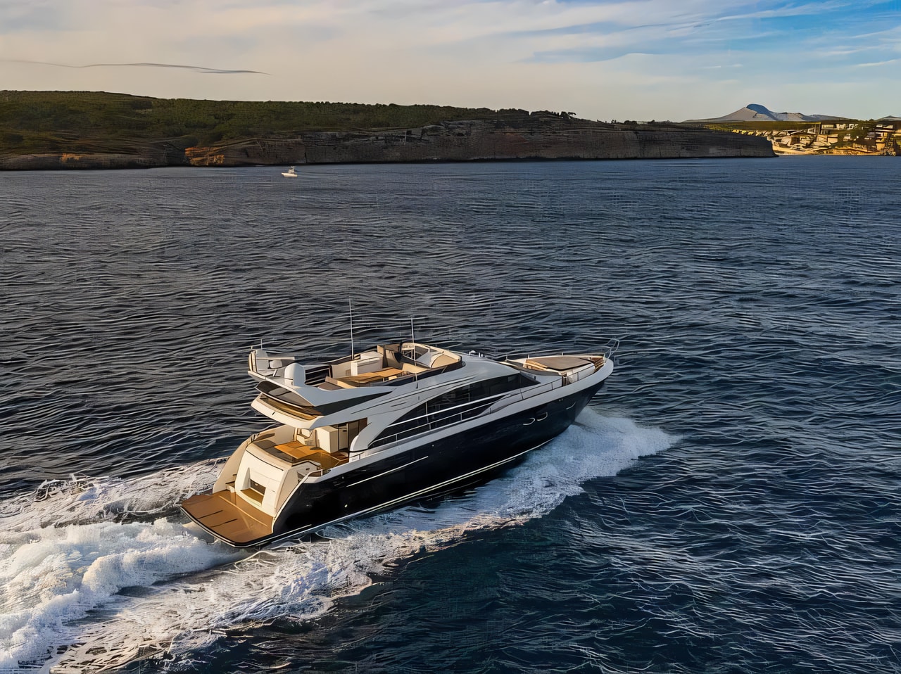 Exterior overview of Princess 68 motoryacht for charter from Split ACI Marina in the Split sailing area Croatia