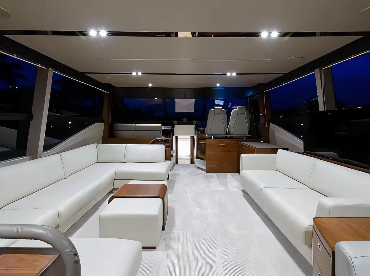 Layout of Princess 68 motoryacht with 4 cabins Croatia yacht charter