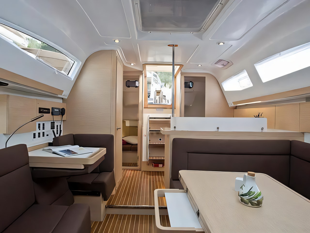Layout of Elan Impression 40 sail boat with 3 cabins Croatia yacht charter