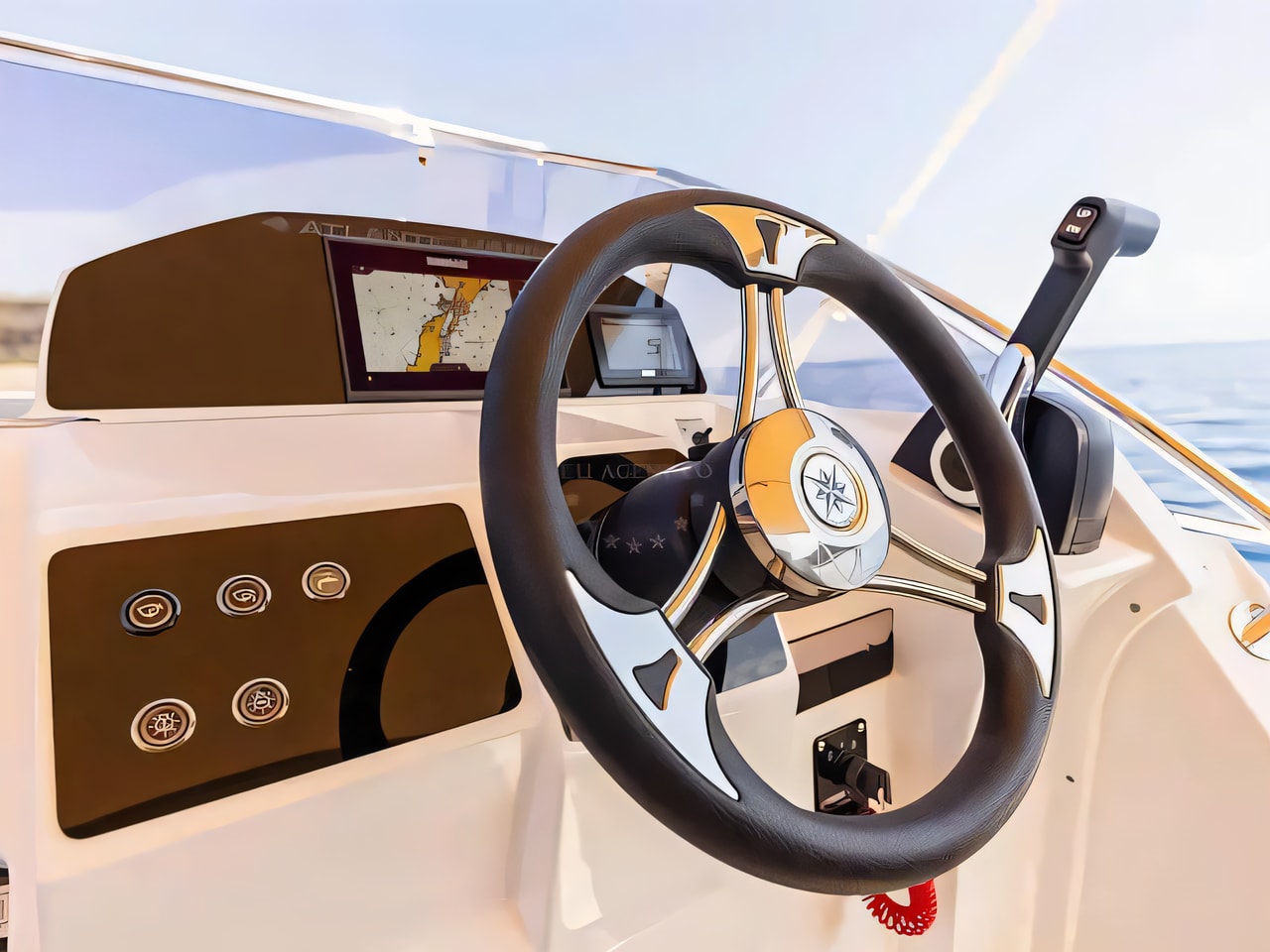 Interior of Atlantic 690 Suncruiser motor boat with 1 cabins Croatia yacht charter