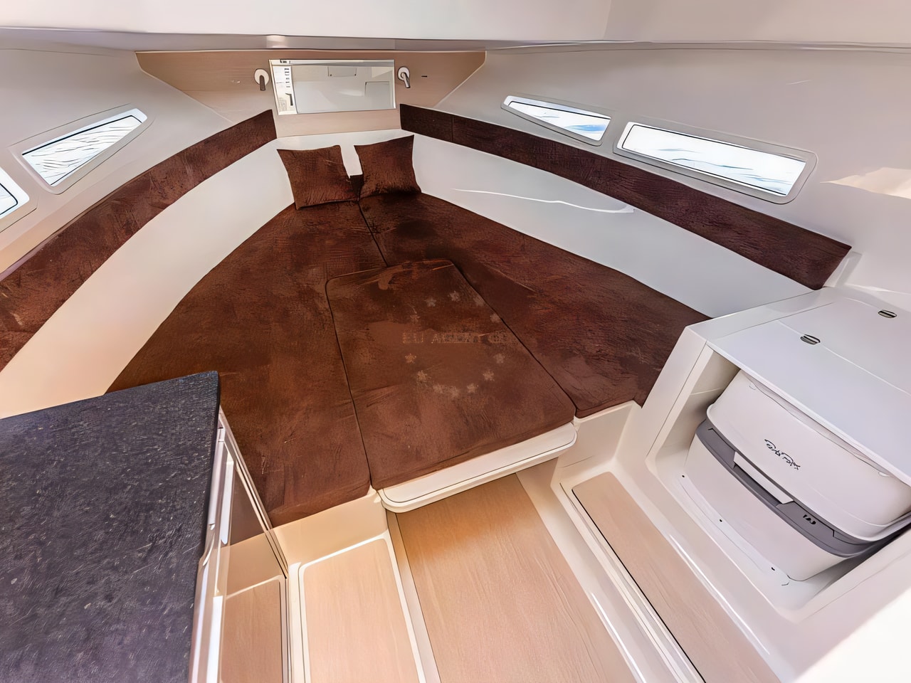 Layout of Atlantic 690 Suncruiser motor boat with 1 cabins Croatia yacht charter