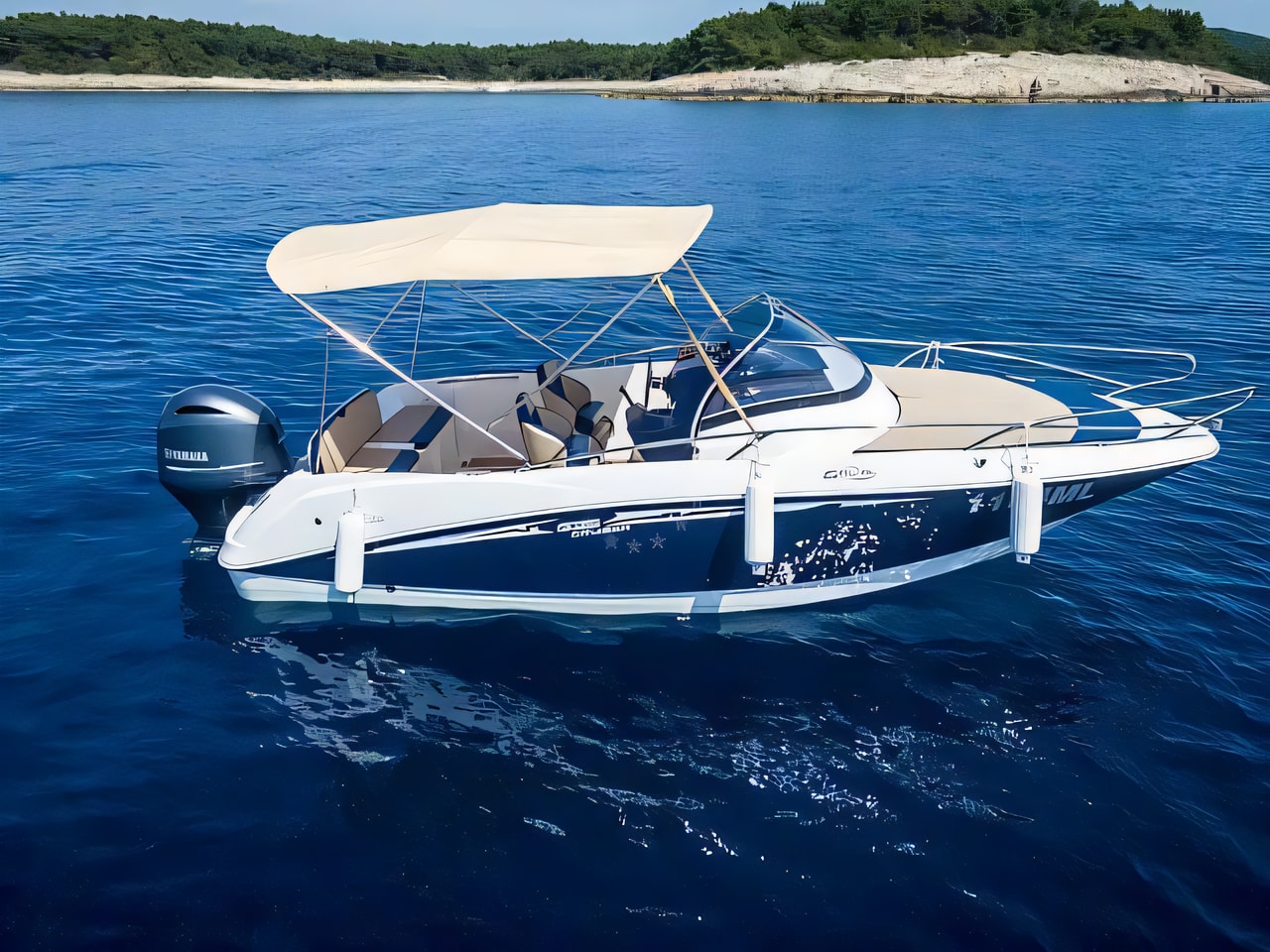 Galeon Galia 635 Sundeck motor boat for charter from Mali Losinj Istria / Kvarner sailing area Croatia