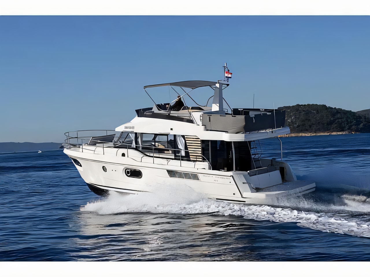 Exterior overview of Swift Trawler 41 motor boat for charter from Split ACI Marina in the Split sailing area Croatia