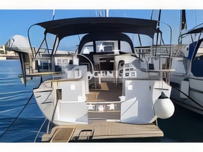 Exterior overview of Elan Impression 45 sail boat for charter from Trogir ACI Marina in the Split sailing area Croatia