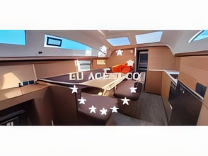 Layout of Elan Impression 45 sail boat with 4 cabins Croatia yacht charter