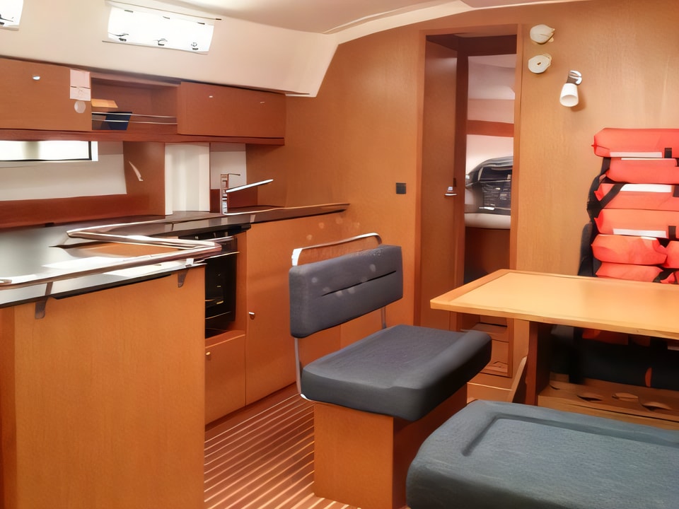 Interior of Bavaria Cruiser 45 sail boat with 4 cabins Croatia yacht charter