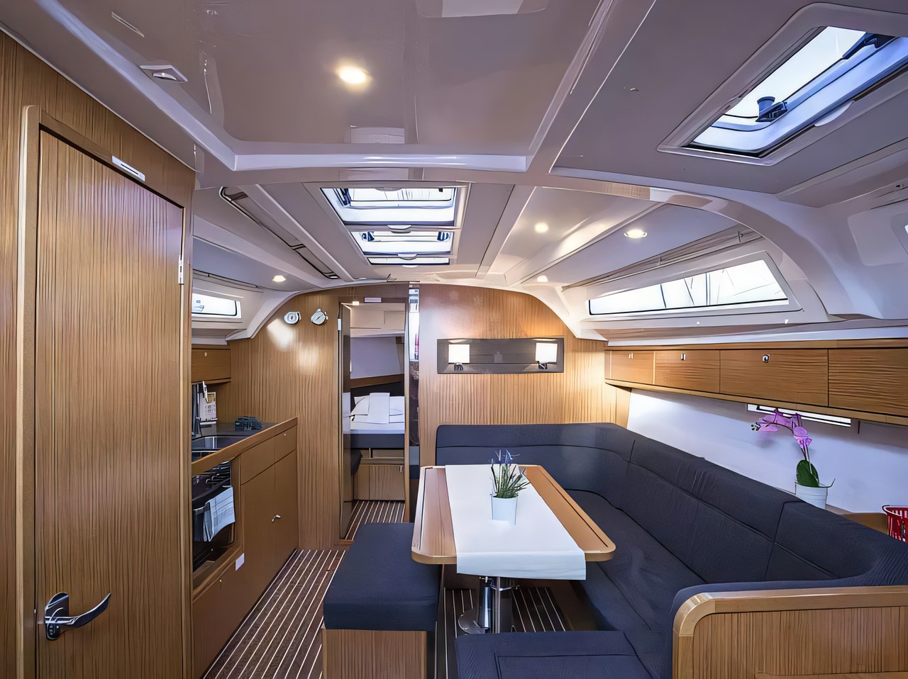 Layout of Bavaria Cruiser 41 sail boat with 3 cabins Croatia yacht charter