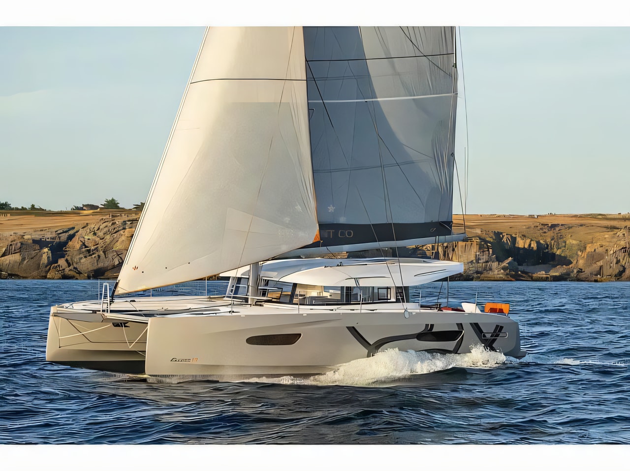 Exterior overview of Excess 14 catamaran for charter from Zadar Marina Zadar in the Zadar sailing area Croatia