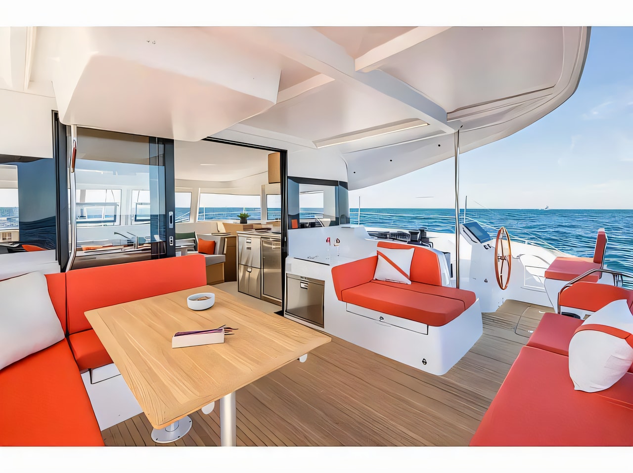 Interior of Excess 14 catamaran with 6 cabins Croatia yacht charter