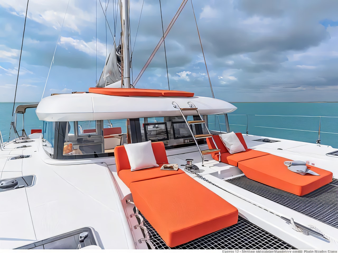Interior of Excess 12 catamaran with 4 cabins Croatia yacht charter