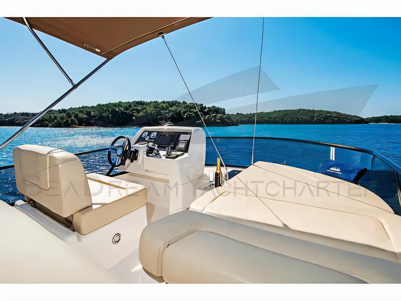 Layout of Bavaria Virtess 420 motor boat with 3 cabins Croatia yacht charter