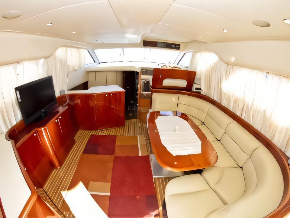 Interior of Princess 480 motoryacht with 3 cabins Croatia yacht charter